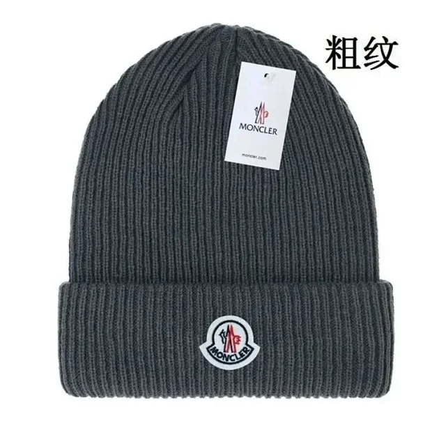 Moncler Hats Ribbed cuffed knit beanie product detail image 11