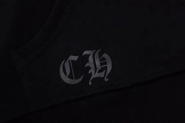 Chrome Hearts Hoodies & Sweatshirts Graphic hooded sweatshirt with cross, horseshoe, and paint-splatter designs product detail image 6