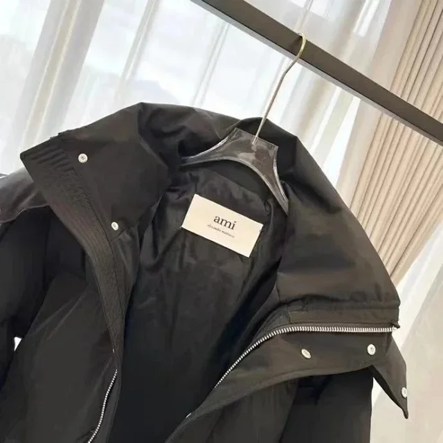 AMI Paris Down Jackets Puffer Jacket with Detachable Hood product detail image 8
