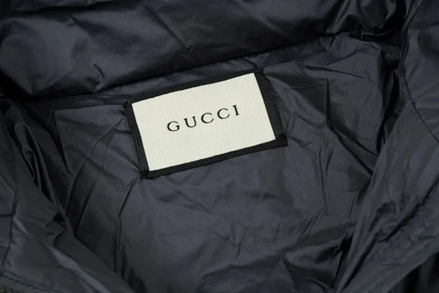 Gucci Down Jackets Hooded quilted jacket with logo detailing product detail image 3