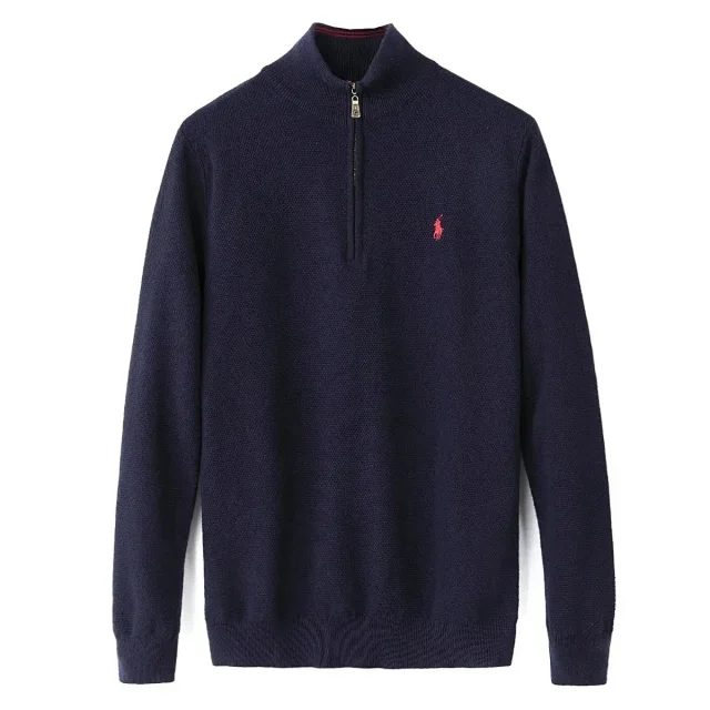 Ralph Lauren Knitwear Embroidered Pony Quarter-Zip Knit Sweater product detail image 17
