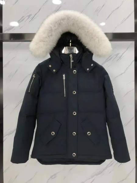 Moncler Maya Down Jacket White with Fur Trim - 29