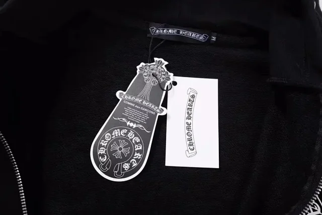 Chrome Hearts Hoodies & Sweatshirts Graphic hooded sweatshirt with cross, horseshoe, and paint-splatter designs product detail image 10