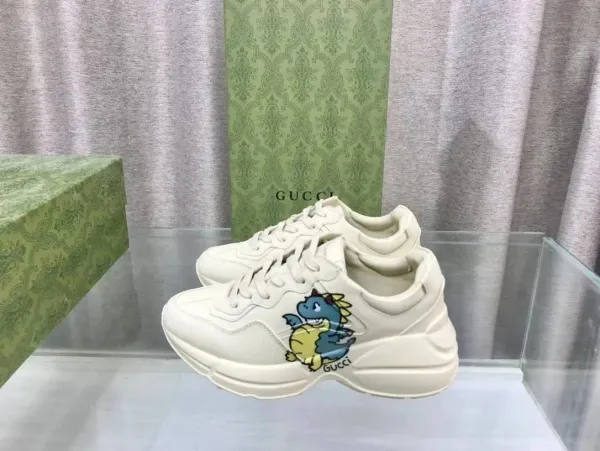 Gucci x Disney Rhyton Doraemon White and Red Sneakers Chunky Sneakers - 15