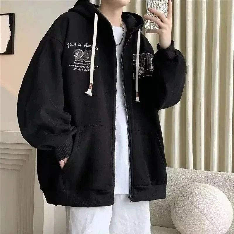 Design Embroidered Cross and Flames Hoodie Cream - 9