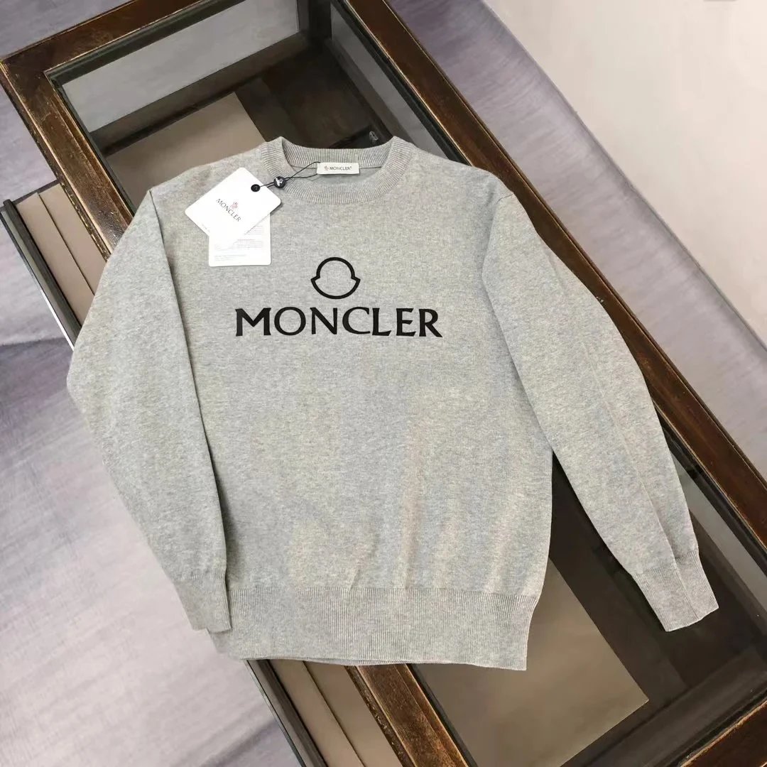 Moncler Knitwear Turtleneck logo-patch knit sweater — 0515039ML