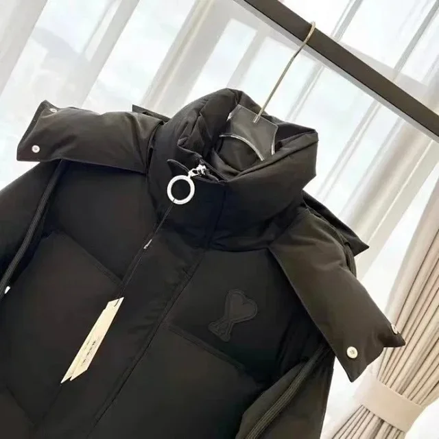 AMI Paris Down Jackets Puffer Jacket with Detachable Hood product detail image 7