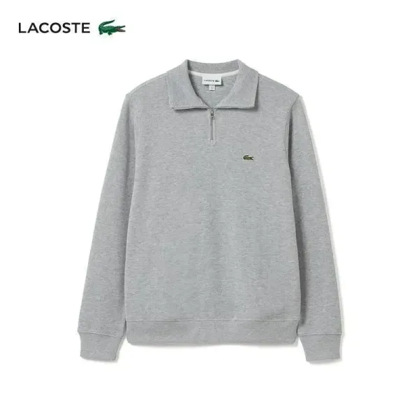 Lacoste Classic Crocodile Embroidered Beige Sweatshirt - 9