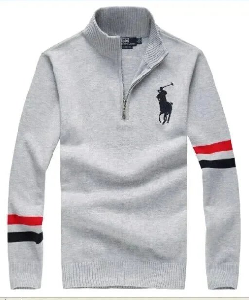 Polo Ralph Lauren Knitwear Quarter-Zip Knit Sweater with Bear Embroidery — 17