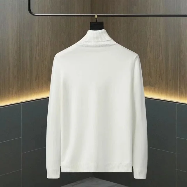 Moncler Knitwear Turtleneck logo-patch knit sweater product detail image 5