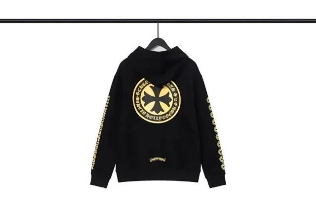 Chrome Hearts Hoodies & Sweatshirts Hooded sweatshirt with cross motif graphic print product detail image 15