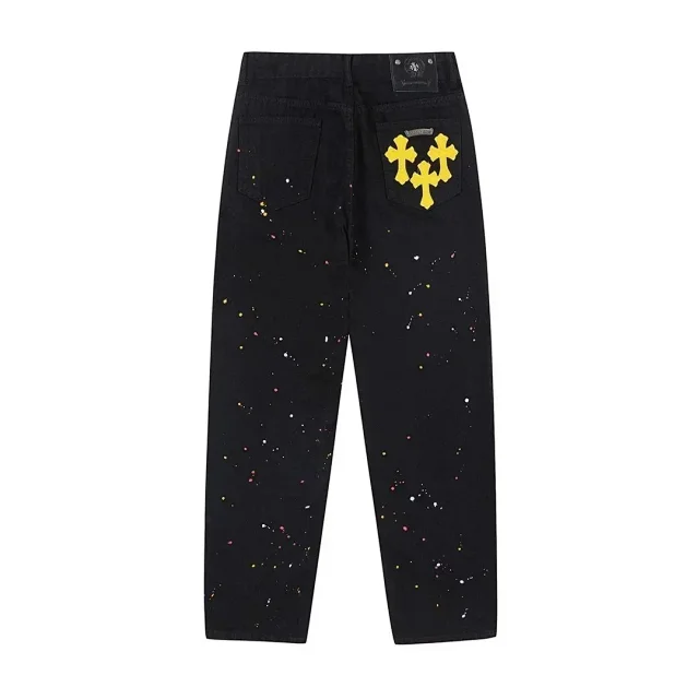Unbranded Jeans Straight-leg with cross patches and graphic print product detail image 27