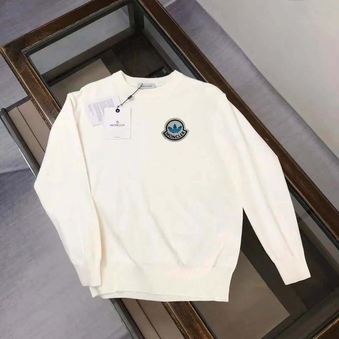 Moncler Knitwear Turtleneck logo-patch knit sweater — 0515017YY