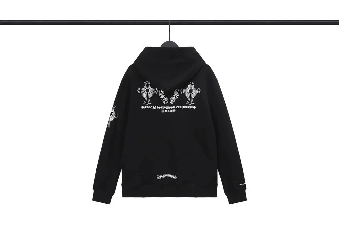Chrome Hearts Hoodies & Sweatshirts Hooded sweatshirt with cross motif graphic print — ALBB-LMWY-0015
