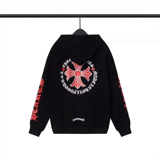 Chrome Hearts Hoodies & Sweatshirts Hooded sweatshirt with cross motif graphic print product detail image 17