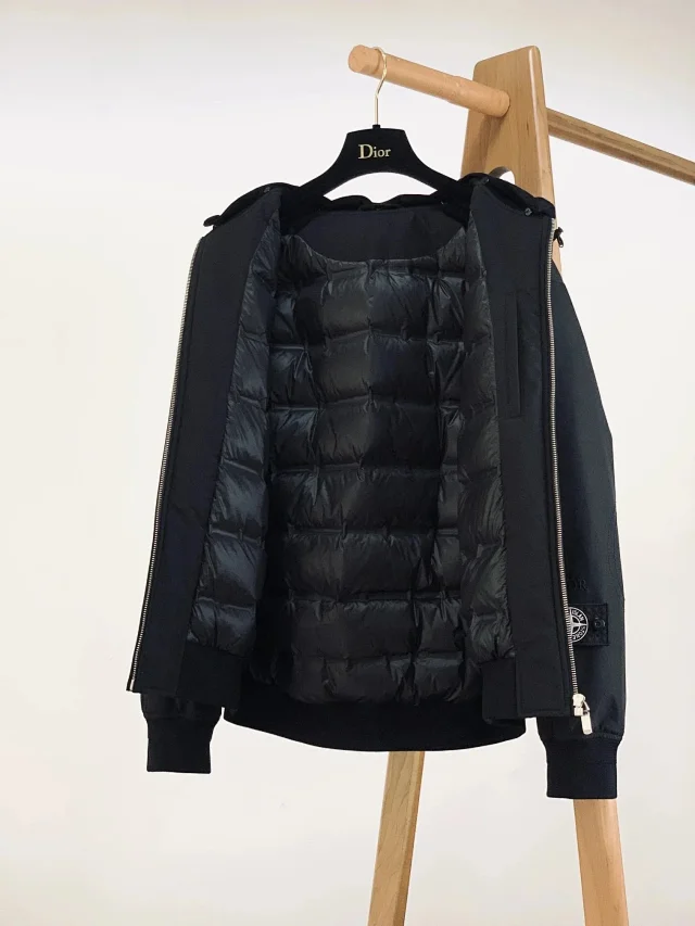 Stone Island Down Jackets Puffer Jacket with Contrast Chest Pockets product detail image 8