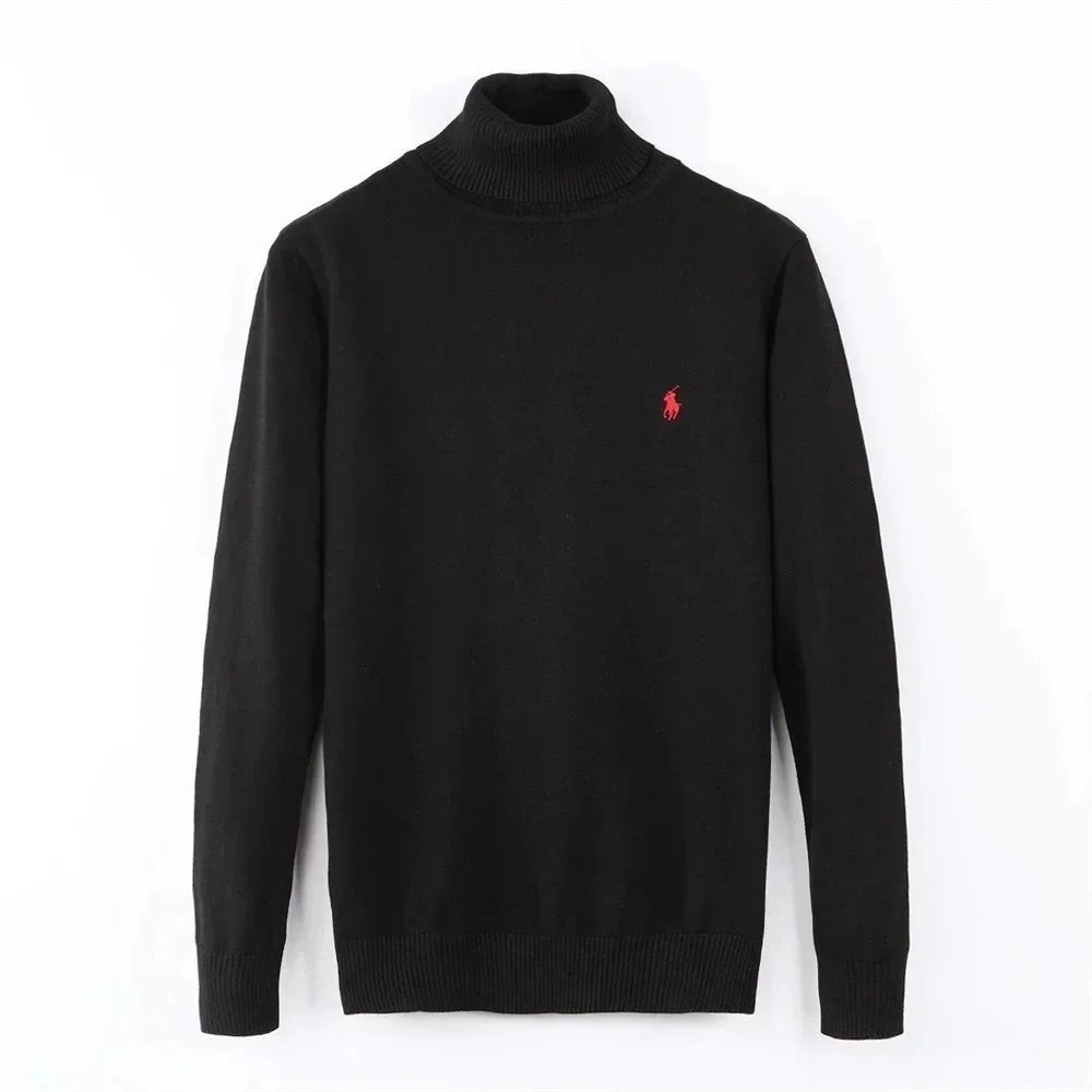 Ralph Lauren Knitwear Embroidered Pony Quarter-Zip Knit Sweater — 16