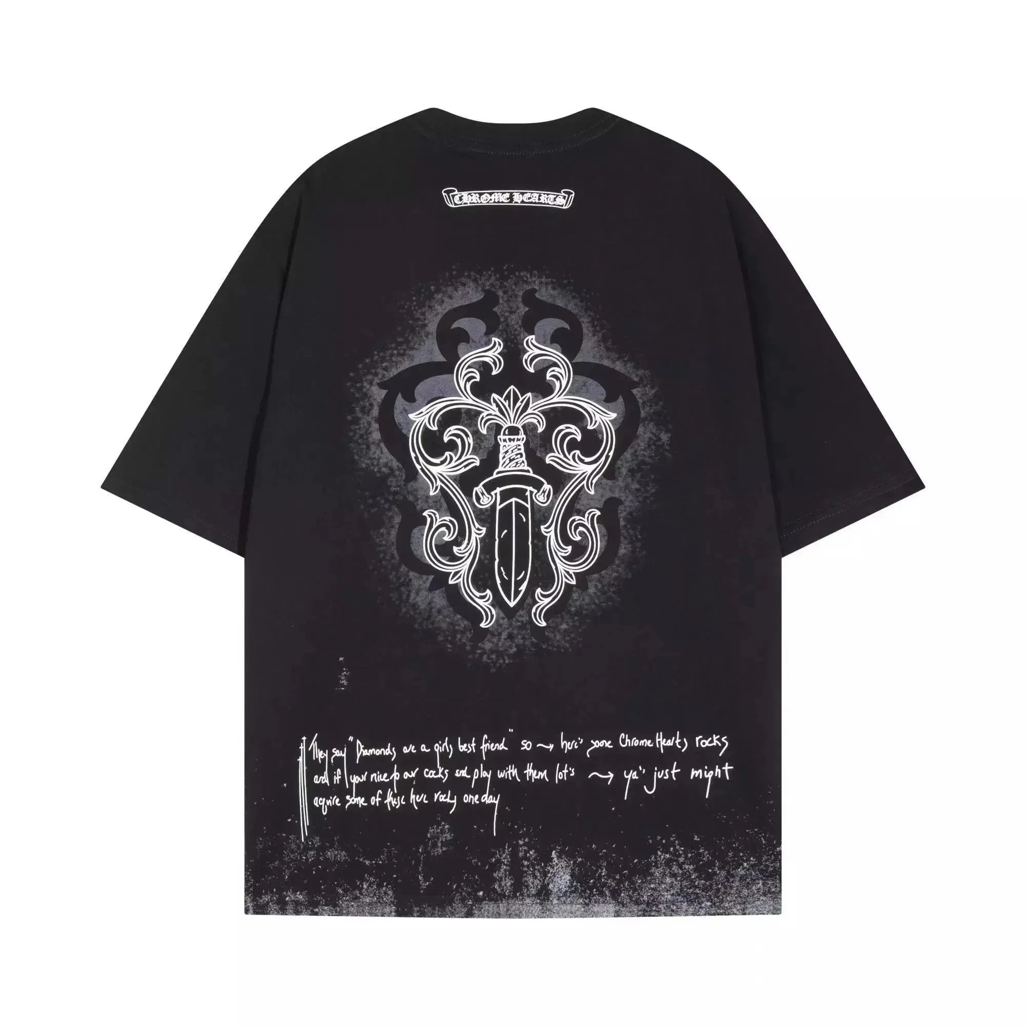 Chrome Hearts T-Shirts Short-sleeve graphic logo print — 25
