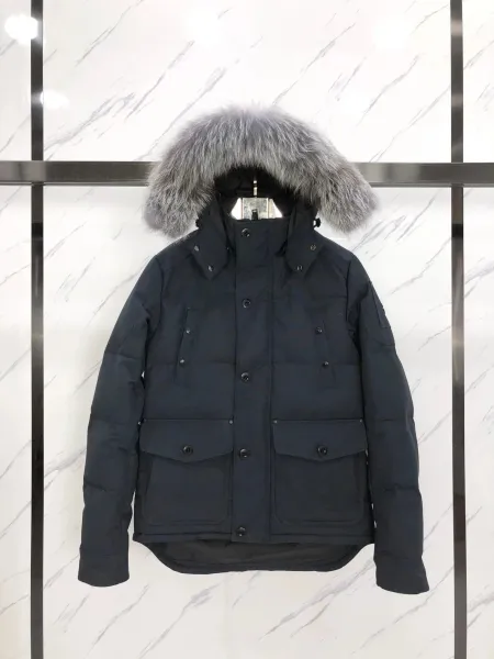 Moncler Maya Down Jacket White with Fur Trim - 25