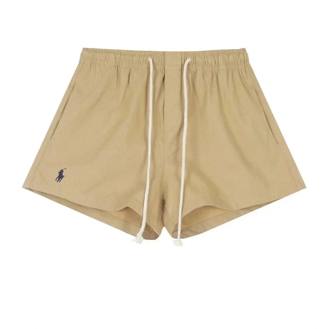 Unbranded Shorts Drawstring cargo with embroidered rider emblem — 15