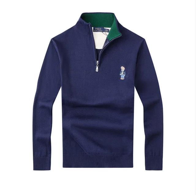 Polo Ralph Lauren Knitwear Quarter-Zip Knit Sweater with Bear Embroidery product detail image 14