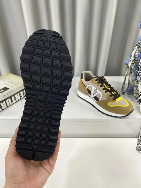 Valentino VLogo Runner Beige Green White Sneakers - 12
