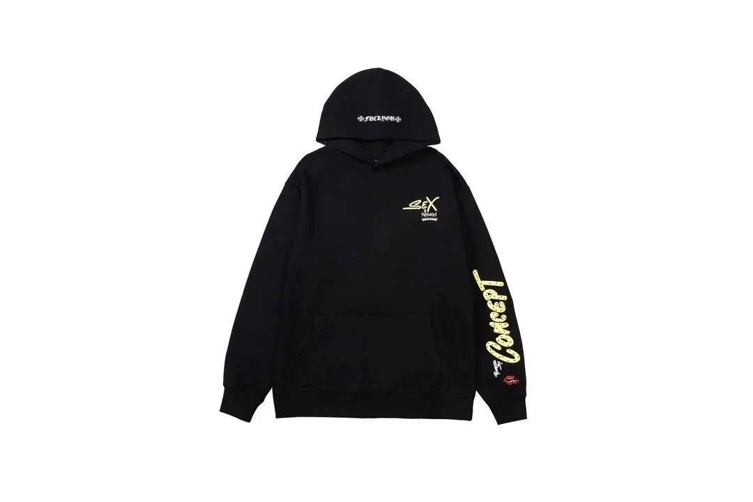 Chrome Hearts Hoodies & Sweatshirts Hooded sweatshirt with cross motif graphic print — ALBB-LMWY-0020