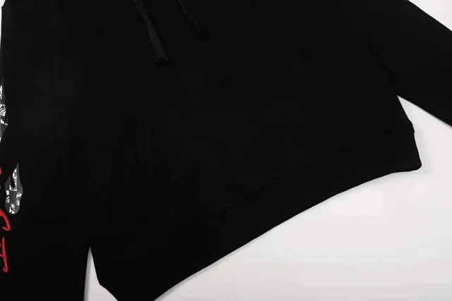 Chrome Hearts Hoodies & Sweatshirts Hooded sweatshirt with cross motif graphic print product detail image 6