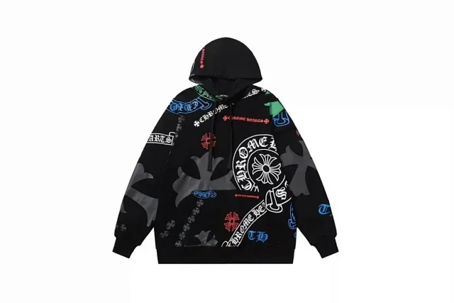 Chrome Hearts Hoodies & Sweatshirts Hooded sweatshirt with cross motif graphic print product detail image 12