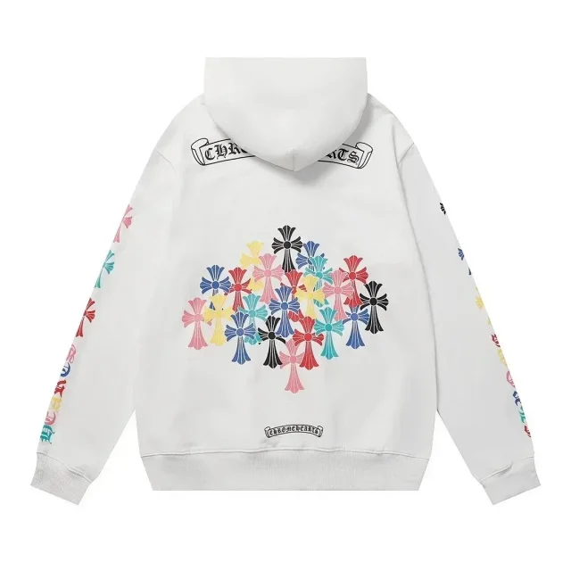 Chrome Hearts Hoodies & Sweatshirts Hooded sweatshirt with cross motif graphic print product detail image 21