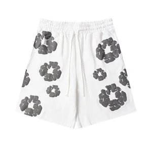 Gallery Dept. Floral Embroidered Teal Shorts - 13