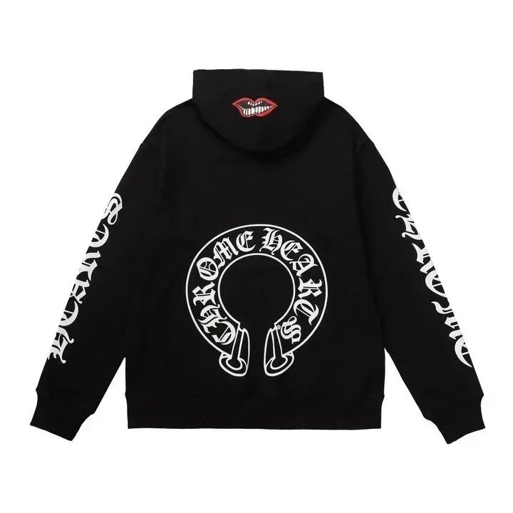 Chrome Hearts Hoodies & Sweatshirts Hooded sweatshirt with cross motif graphic print — ALBB-LMWY-0028