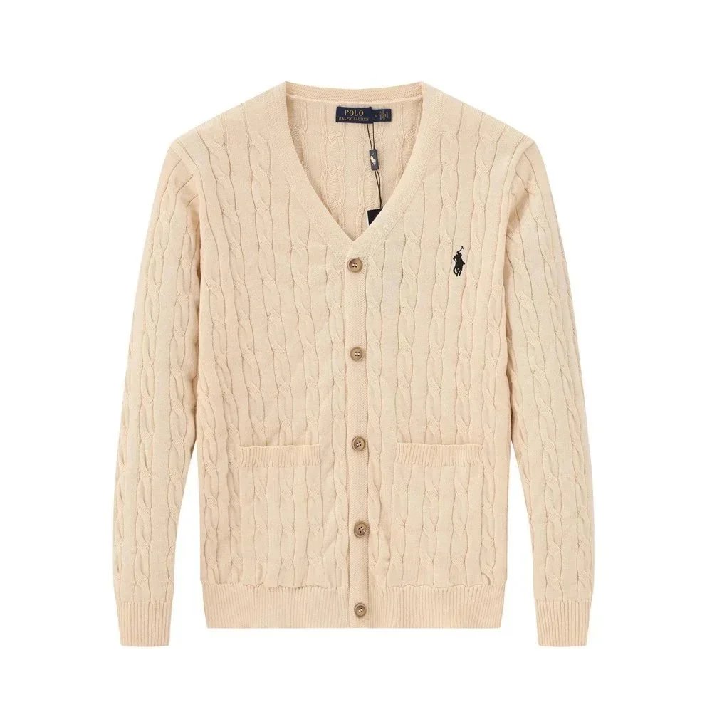 Ralph Lauren Knitwear Embroidered Pony Quarter-Zip Knit Sweater — 19