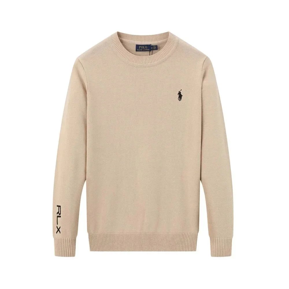 Ralph Lauren Knitwear Embroidered Pony Quarter-Zip Knit Sweater — 30