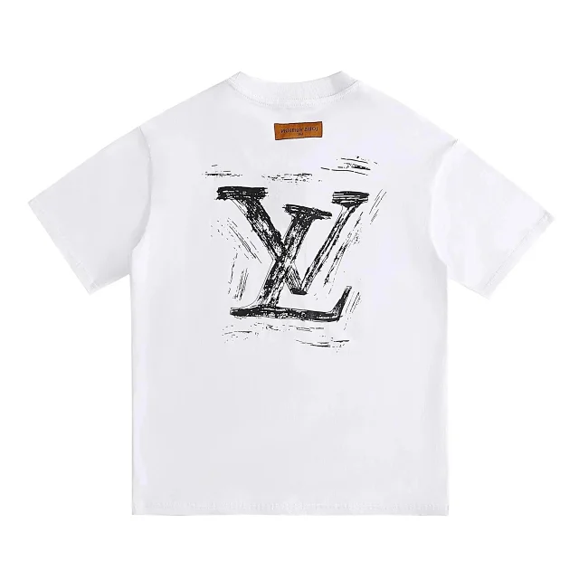 Louis Vuitton T-Shirts Short-Sleeve Graphic Logo Print product detail image 37