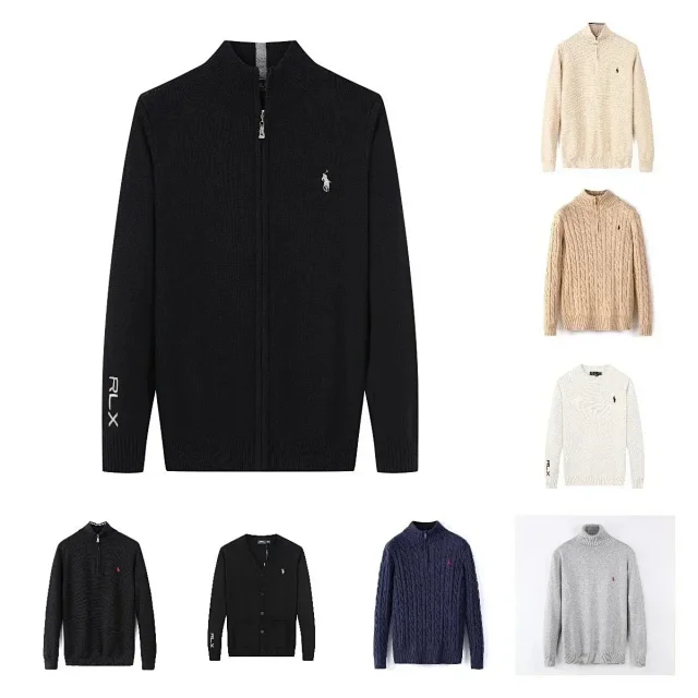 Ralph Lauren Knitwear Embroidered Pony Quarter-Zip Knit Sweater product detail image 14