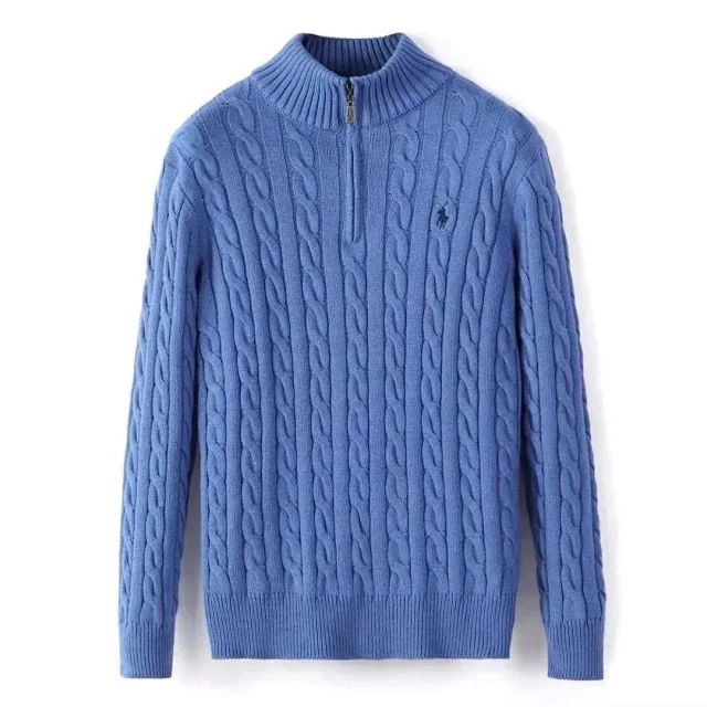 Ralph Lauren Knitwear Embroidered Pony Quarter-Zip Knit Sweater product detail image 19