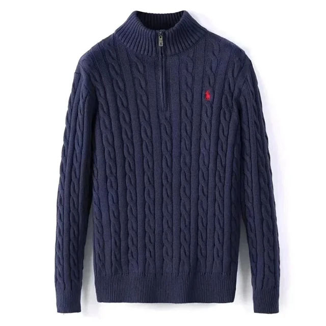 Ralph Lauren Knitwear Embroidered Pony Quarter-Zip Knit Sweater product detail image 20