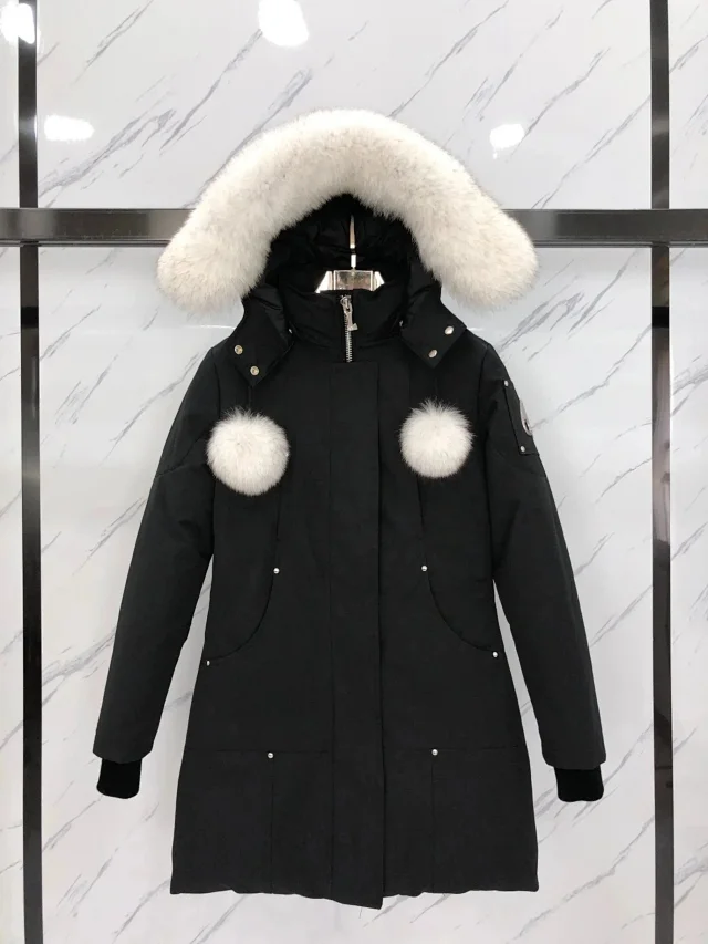 Moose Knuckles Down Jackets Fur-Trim Hooded Bomber product detail image 30