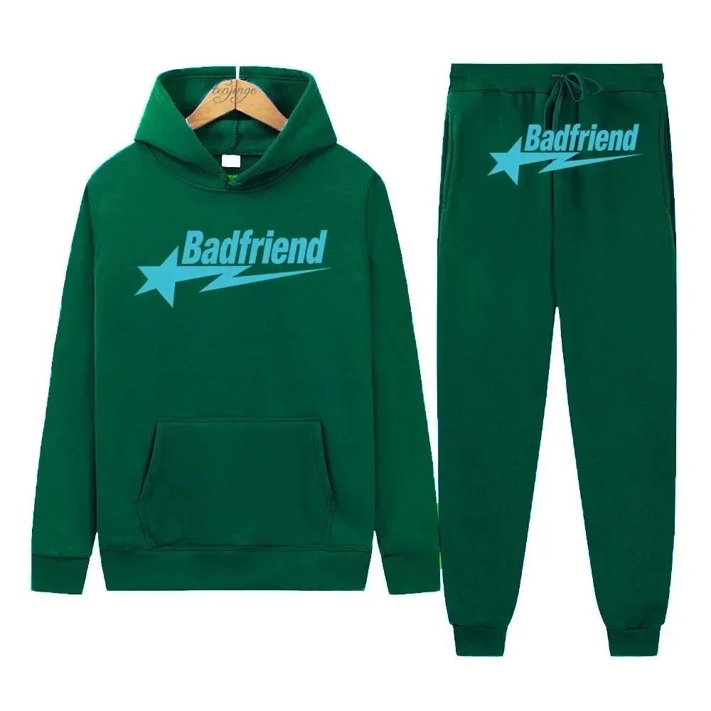 Off-White x Virgil Abloh Graffiti Hoodie and Sweatpants Set Black with Red and Green Spray Paint Print - 36