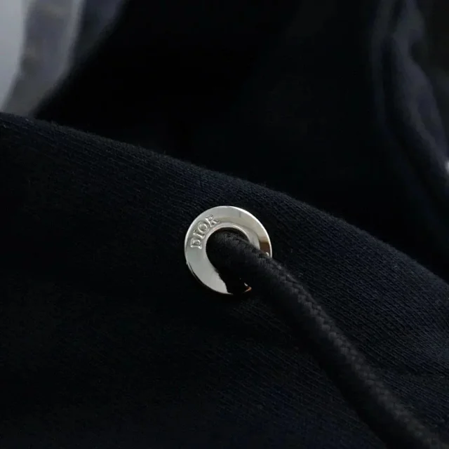 Dior Hoodies & Sweatshirts Drawstring Pullover Hoodie with Kangaroo Pocket product detail image 7