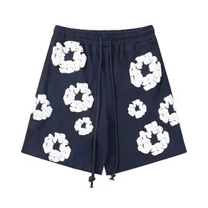 Gallery Dept. Floral Embroidered Teal Shorts - 17