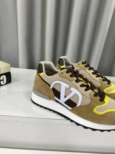 Valentino VLogo Runner Beige Green White Sneakers - 8