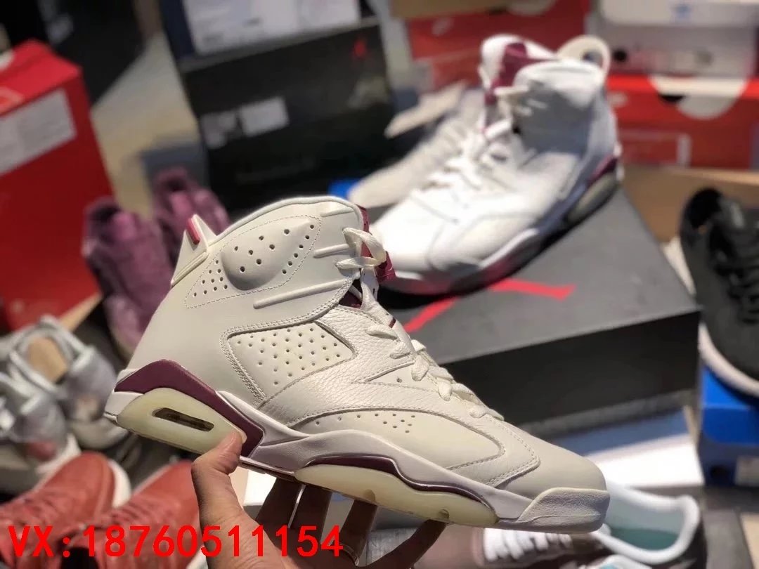 Air Jordan 6 Maroon AJ6 GS White/Red 384664-116