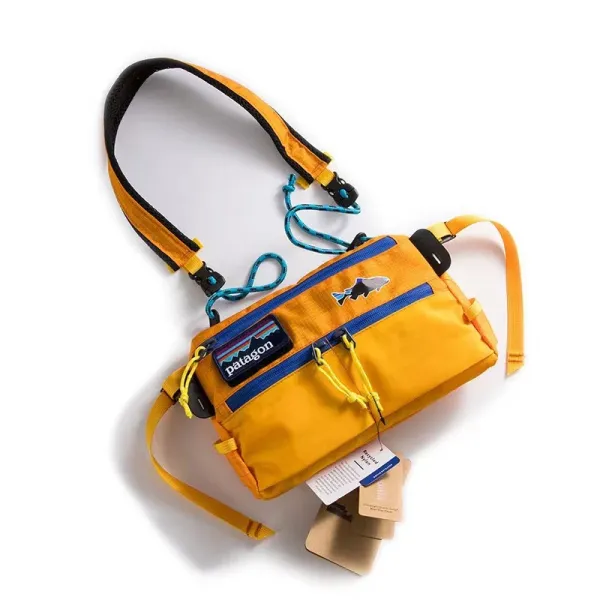 Patagonia Packable Waist Pack Yellow Blue - 1