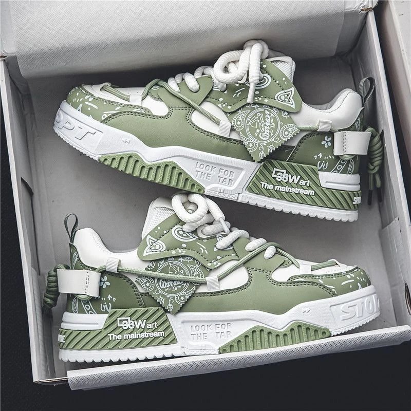Men's New Spring Casual Skate Shoes - Unique Thick-Soled Retro Sneakers Trendy Streetwear