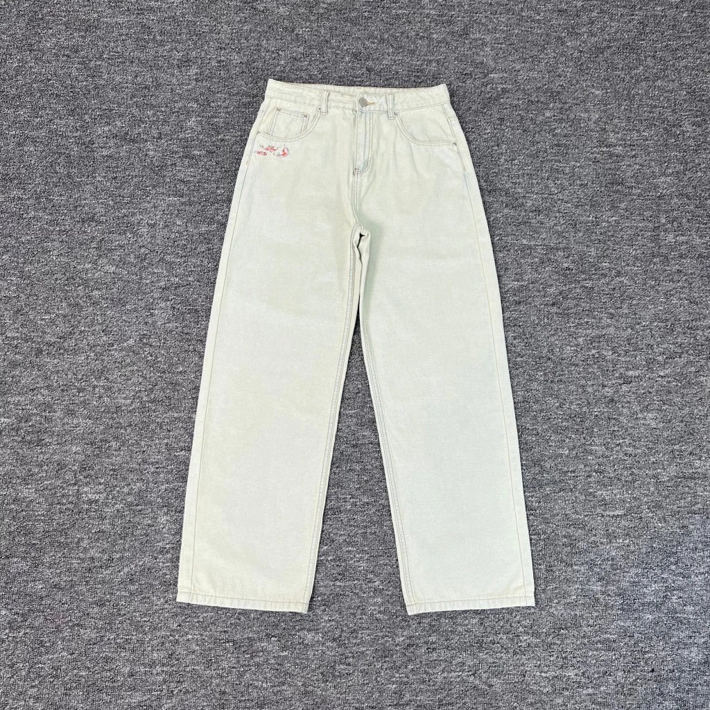 Gallery Dept. Distressed Wide-Leg Jeans Blue - 7