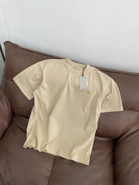 Carhartt Work In Progress Carhartt WIP Logo T-Shirt Beige T-Shirt T-Shirts - 1