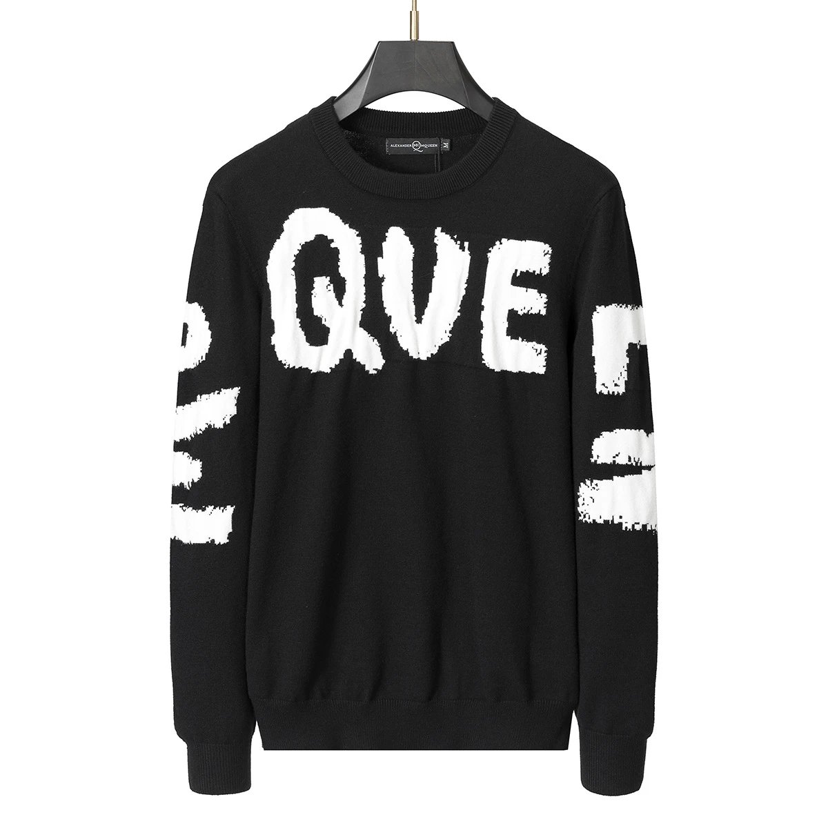 Gucci Knitwear Crewneck logo-pattern knit sweater — 3066 black