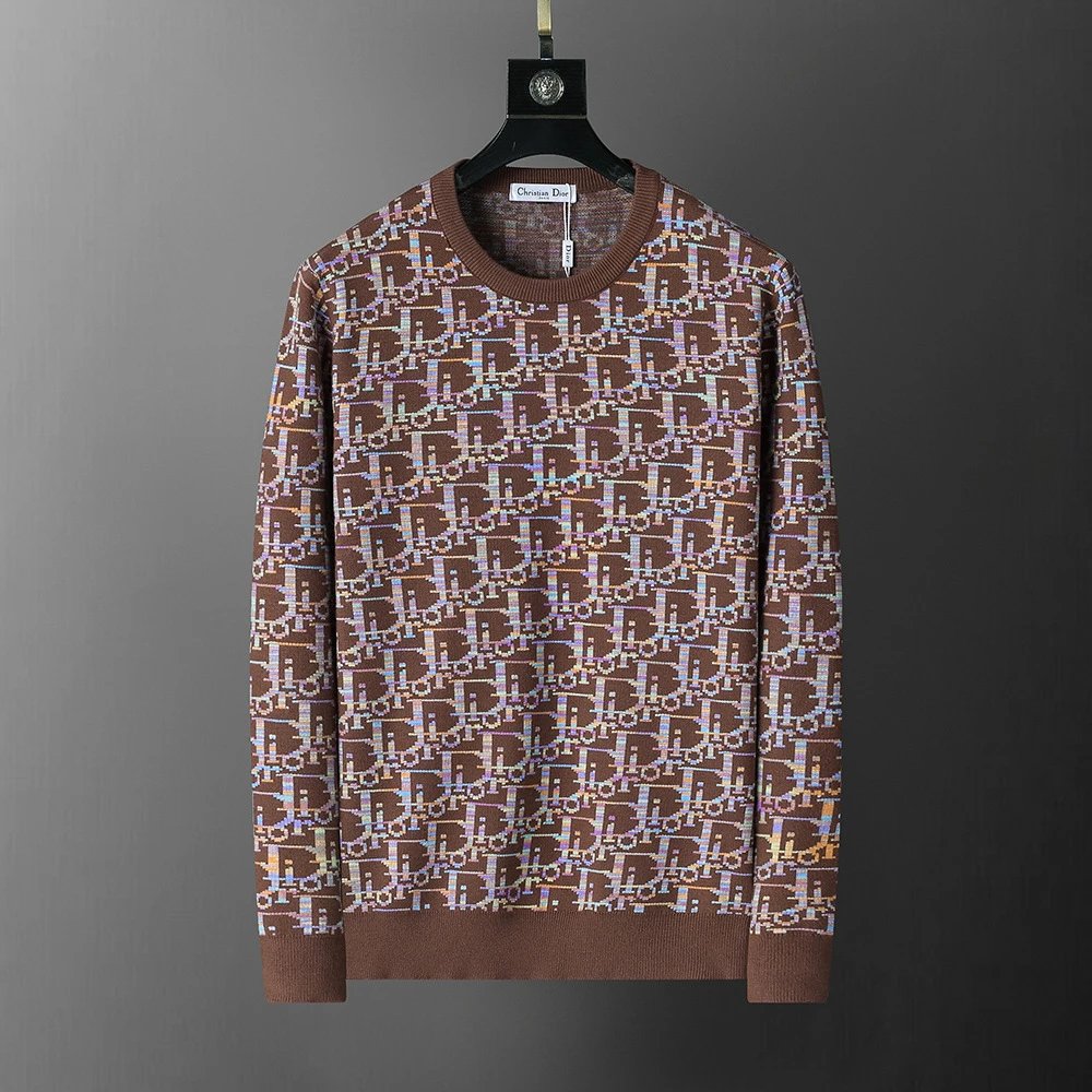 Louis Vuitton Knitwear Crewneck Knit Sweater — 3126 Coffee color